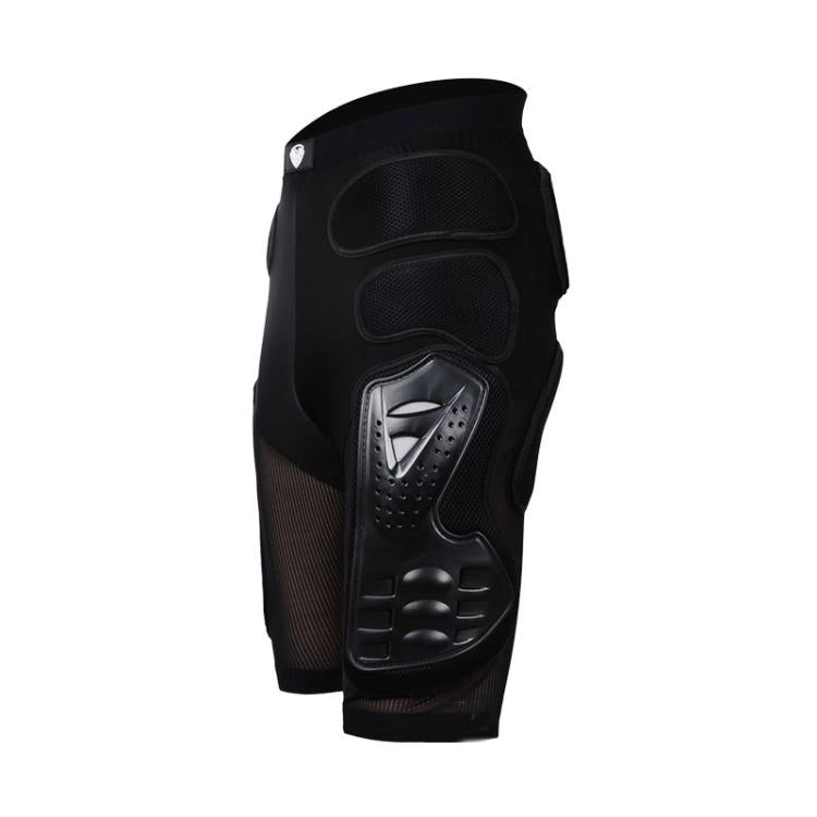 SULAITE black protective riding pants with side knee armor and padded shin section