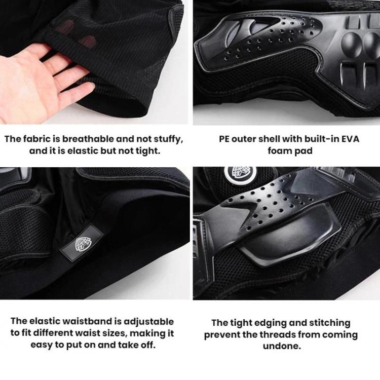SULAITE protective riding pants with breathable stretch mesh, elastic waist, and stitched edges