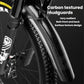 Carbon-textured black front MTB mudguard with textured surface and mounting eyelets