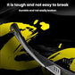 Flexible black carbon-textured mudguard profile with curved edge