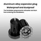 Black bar-end plugs for bicycle handlebar tape, aluminum end caps with threads