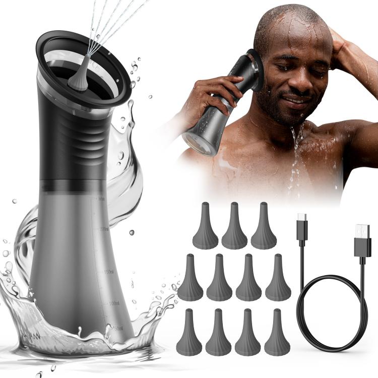 Portable electric ear wax remover device with nozzle attachments and charging cable