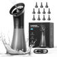 Portable electric ear wax remover device with multiple silicone nozzle attachments
