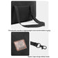 Pet carrier with mesh backing, nylon strap safety hook, and molded plastic grip handle