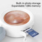 White ear camera base with large circular lens head and memory card inserted