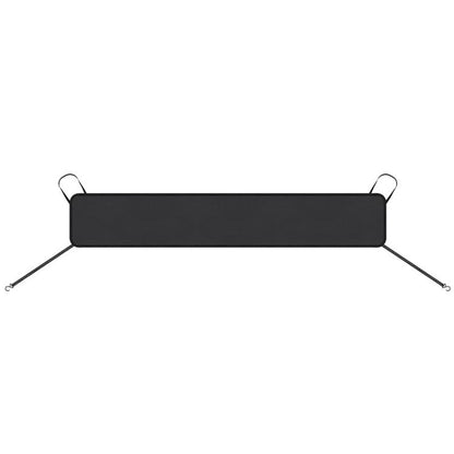 Black car windshield wiper dust cover with side loops and strap ends