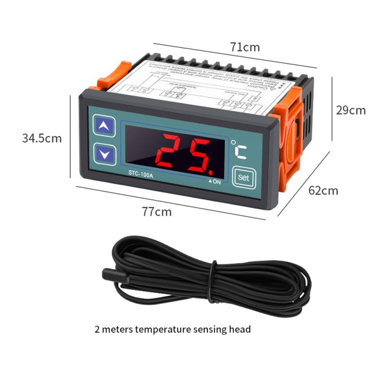 STC-100A Digital Temperature Controller for Heating and Cooling for Greenhouse, Small/Medium Cold Storage Rooms, STC-100A 220V