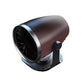 Brown vehicle-mounted heater with fan outlet ring and adjustable mounting stand