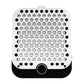 Nail dust collector top view with vented intake grille and round front control button