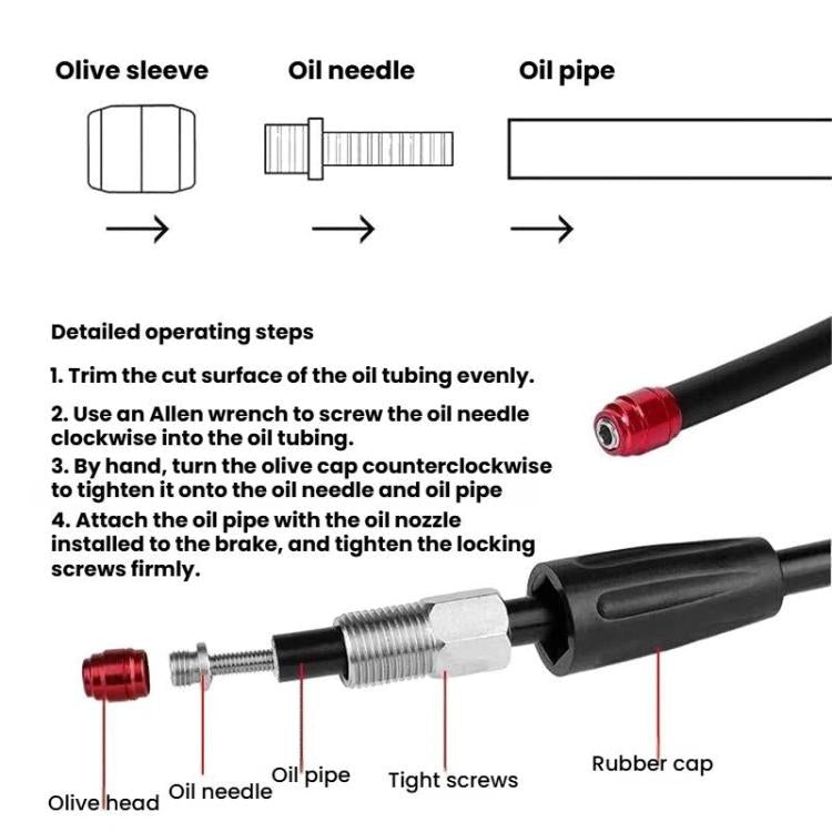 ENLEE Quick-Release Bike Hydraulic Needle & Olive For SRAM & AVID Brakes, 4sets, 100sets