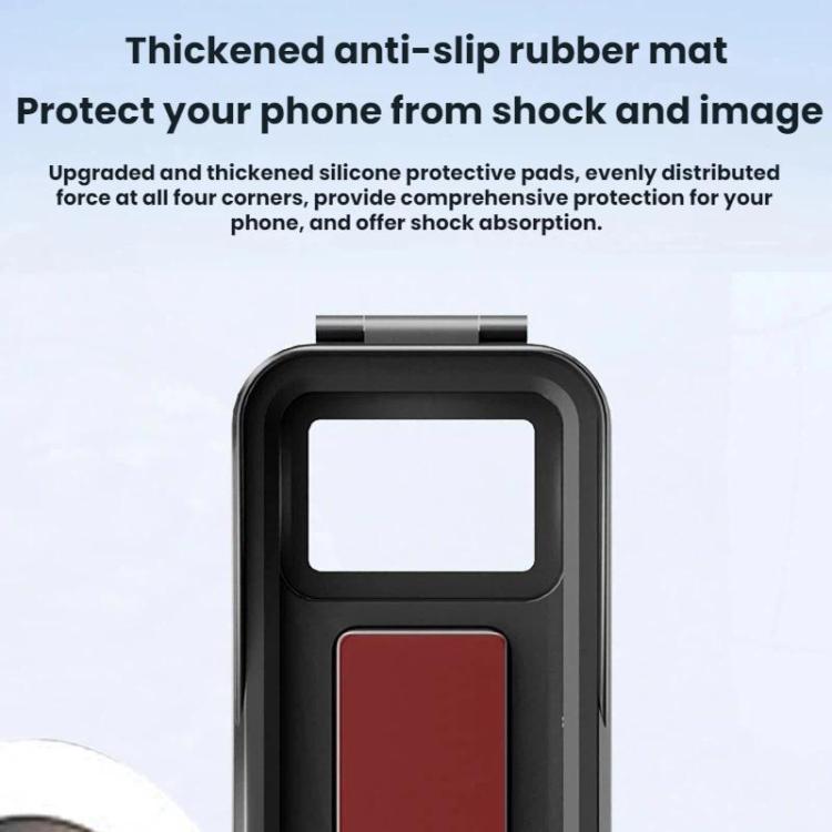 Waterproof phone holder with internal anti-slip rubber mat and touchscreen window
