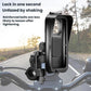 Waterproof phone holder with reinforced clamp mount for bike handlebars
