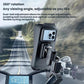 Waterproof phone holder with adjustable clamp and covered screen for motorcycle handlebar