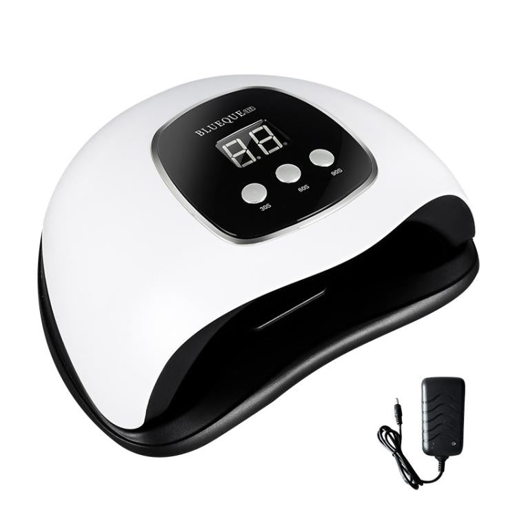 White and black nail LED curing lamp with digital display and control buttons