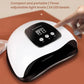 White and black nail LED curing lamp with digital display and open curing top