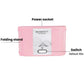 Pink folding LED nail curing lamp with folding stand, switch, and power socket