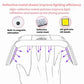 Foldable LED nail curing lamp illustration with reflective interior and LED bead lights