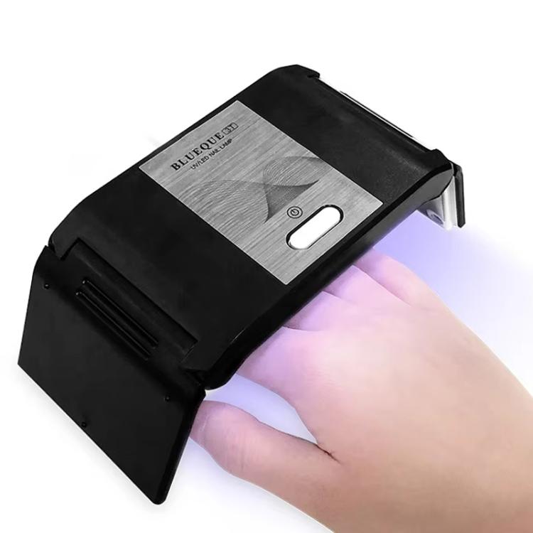 BLUEQUE folding UV/LED nail lamp, black portable nail curing light with USB