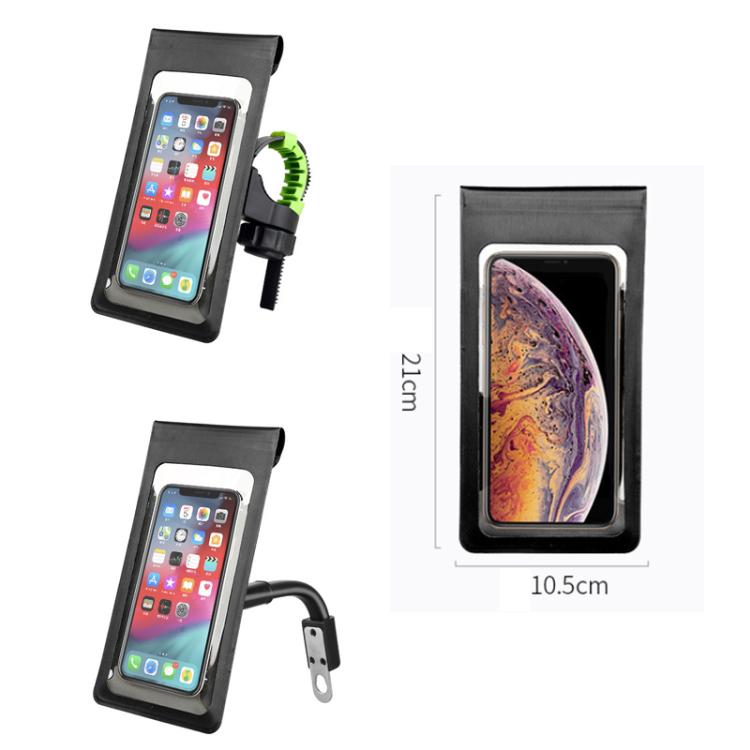 Waterproof phone case with clear window and mounting bracket, black