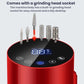 Electric nail buffer top with LCD display and multiple interchangeable polishing heads