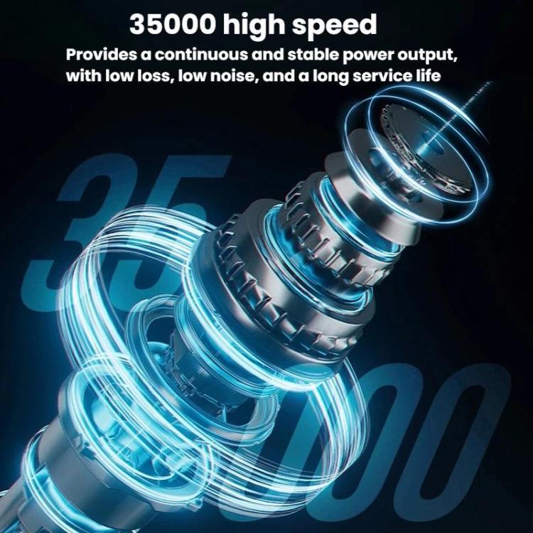 High-speed electric nail buffer polishing head with rotating drum mechanism