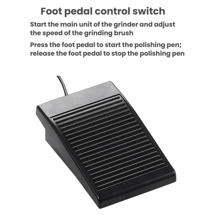 Black foot pedal control switch for electric nail file grinder