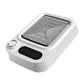White tabletop nail dust collector with square textured intake and black opening