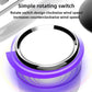 Nail dust collector with rotating control ring and glowing purple LED airflow indicator