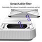 Nail dust collector with detachable filter element shown under the intake grid