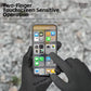 Black two-finger touchscreen thermal bicycle gloves with conductive thumb and index