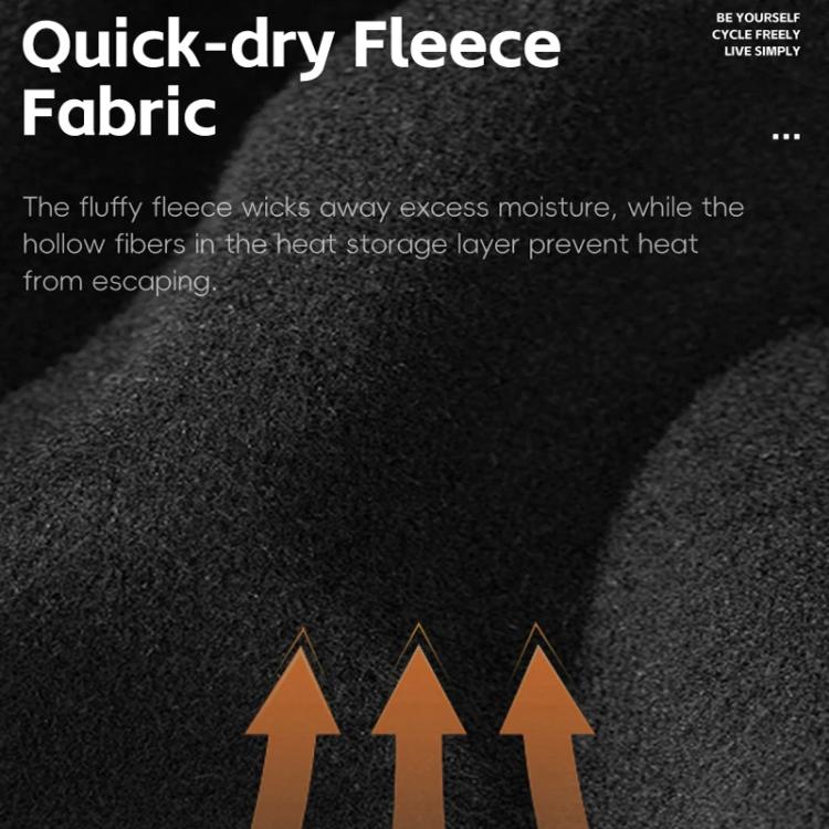 Black fleece-lined glove fabric with dense quick-dry texture