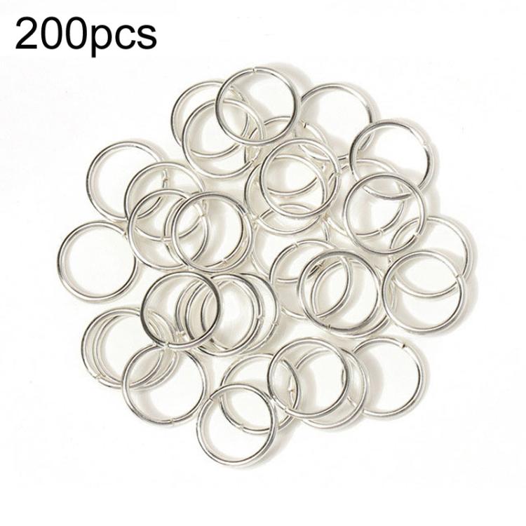 200pcs silver jump rings, shiny circular loops for DIY jewelry making