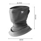 Dark gray double-layer fleece face mask with ear loops, ventilation holes