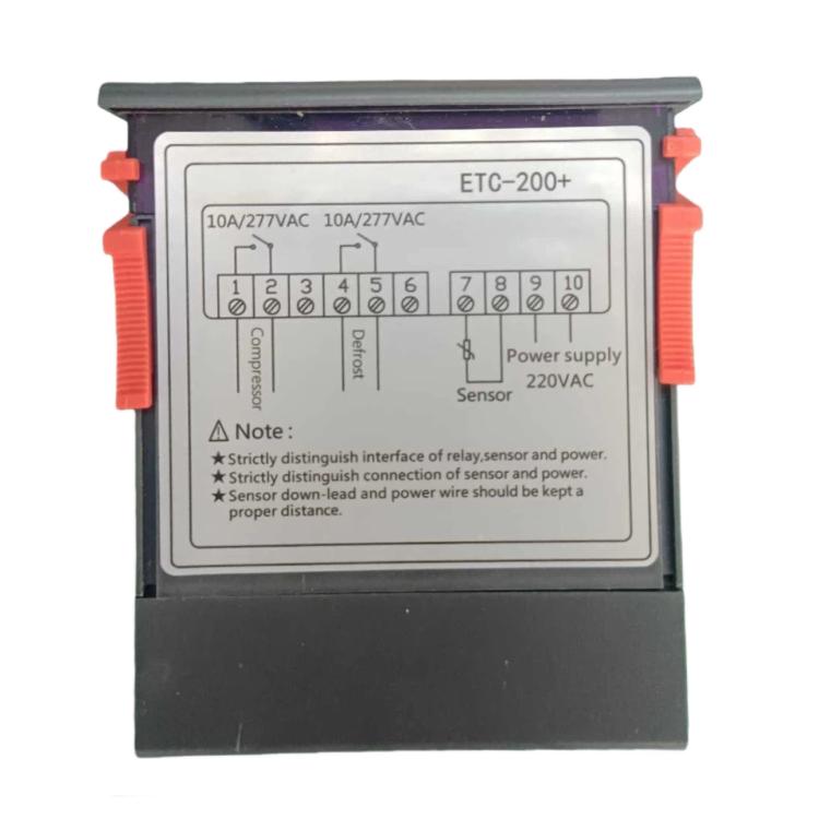 ETC-200+ Digital Temperature Controller with Refrigeration, Heating, Defrost Delay & Alarm, 220V English Version, 110V  English Version