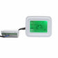 Digital wall thermostat with large backlit LCD and detached wiring module