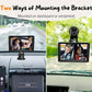 Car baby monitor mounted on dashboard and windshield with two camera views