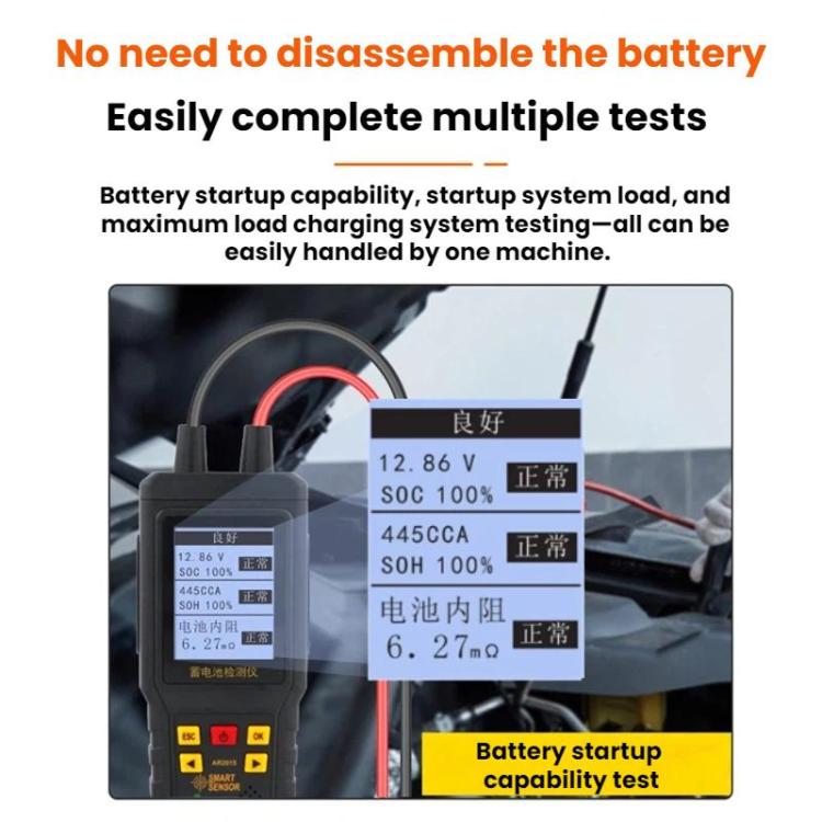 SMART SENSOR 12V/24V Car Battery Performance Tester, AR2015