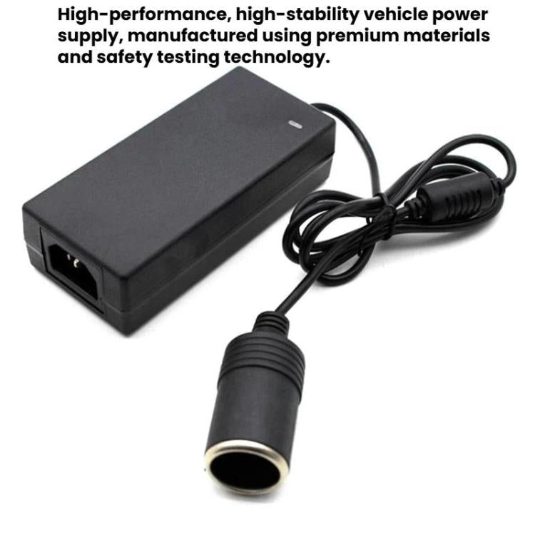 Car power adapter with cigarette-lighter plug and power cord, dark gray