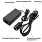 Car power adapter kit with cigarette-lighter plug and power cord, dark gray