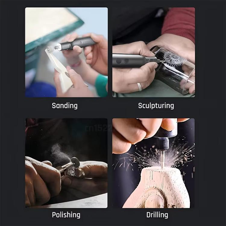 Greenworks 8V Mini Grinder 52pcs Grinding Rotary Tools Combo Cordless Variable Speed Wireless Engraver, AGK302