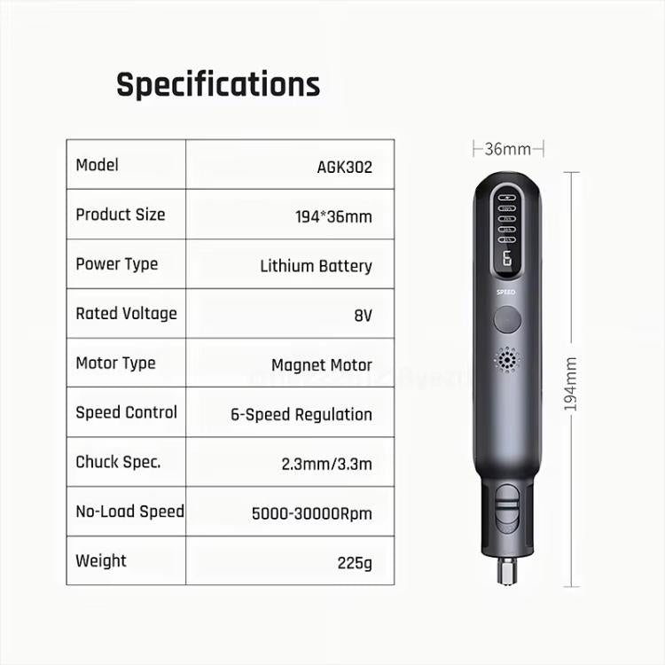 Greenworks 8V Mini Grinder 52pcs Grinding Rotary Tools Combo Cordless Variable Speed Wireless Engraver, AGK302