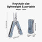 Blue NexTool S11 mini multi-tool keychain, compact folding pliers and retractable ring