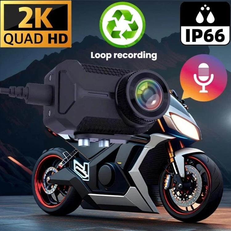 M1 IP66 Waterproof WIFI Motorcycle Dash Camera 2K HD Portable Recorder, M1
