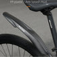 Black extra-wide bike fender with mounting holes and WEST BIKING logo detail