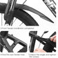 Front and rear bike fenders with mounting points for angle adjustment
