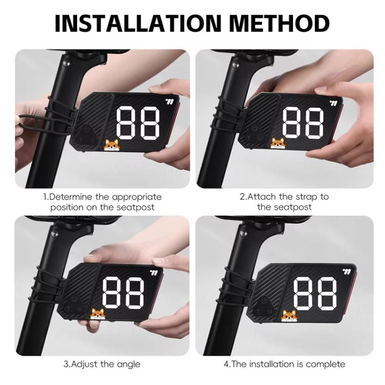 WEST BIKING USB-C Rechargeable Bicycle Number Plate Light 3 Light Modes, Adjustable Number 0-99