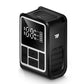 Black digital air pump inflator with screen, mode buttons, and side vent grille