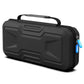 Black EVA hard case with zipper, textured shell and carry handle