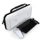 White EVA hard case open, showing controller and device storage compartments