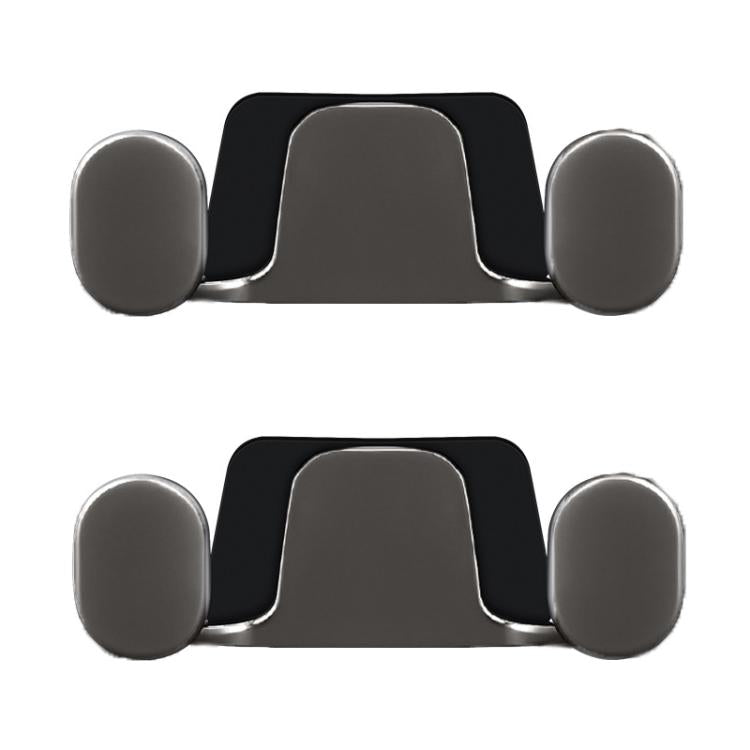 2pcs Vehicle-Mounted Metal Adhesive Double-Hook Phone Holder